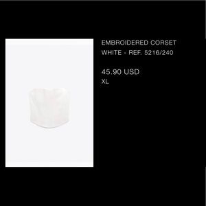 Zara White Satin Corset Top